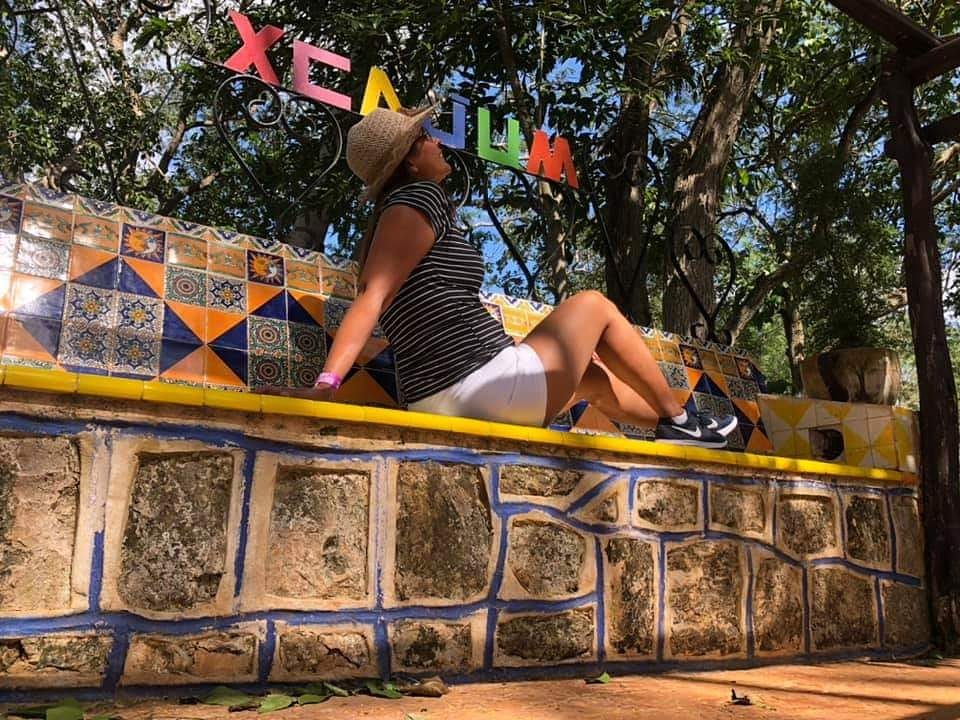 Letras de Xcajum en el parque